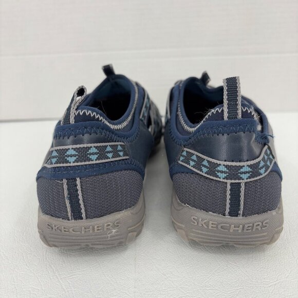 Skechers Reggae Fest Dory Fisherman Sandals Size 8 Blue Stretch Memory Foam - Picture 7 of 8